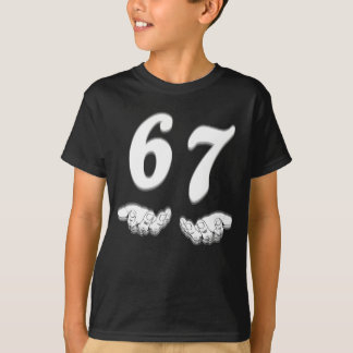 Funny Hand Gesture 67 Meme Gen Alpha 6 7 T-Shirt