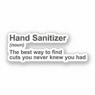 Funny Hand Sanitizer Definition Sticker
