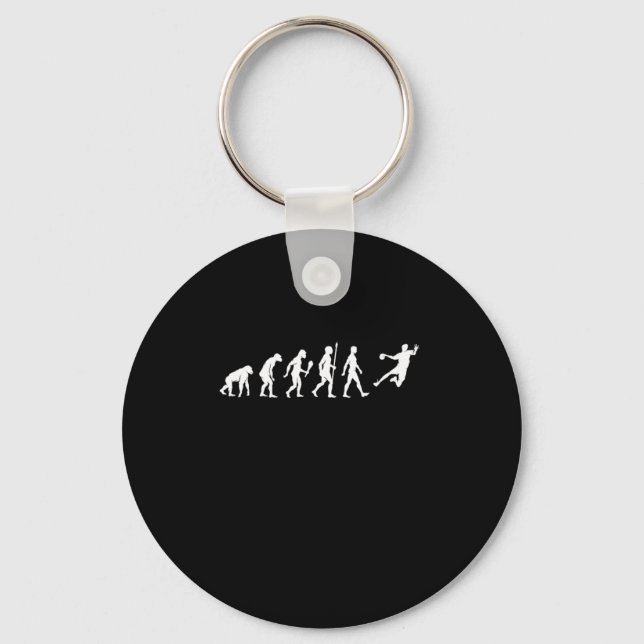 Funny Handball Evolution Handball Player Gift Idea Keychain (Front)