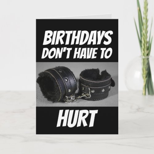 FUNNY HANDCUFFS BIRTHDAY CARD FOR WIFE OR HUSBAND