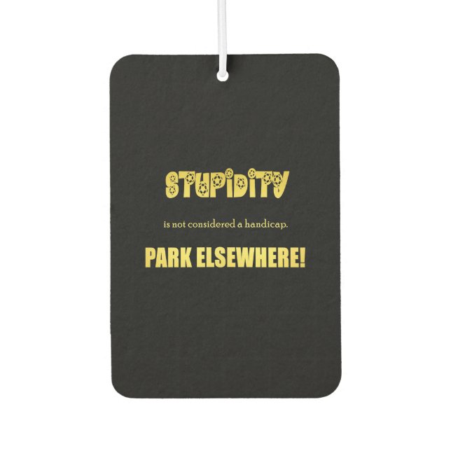 Funny Handicap Parking Joke Air Freshener (Front)