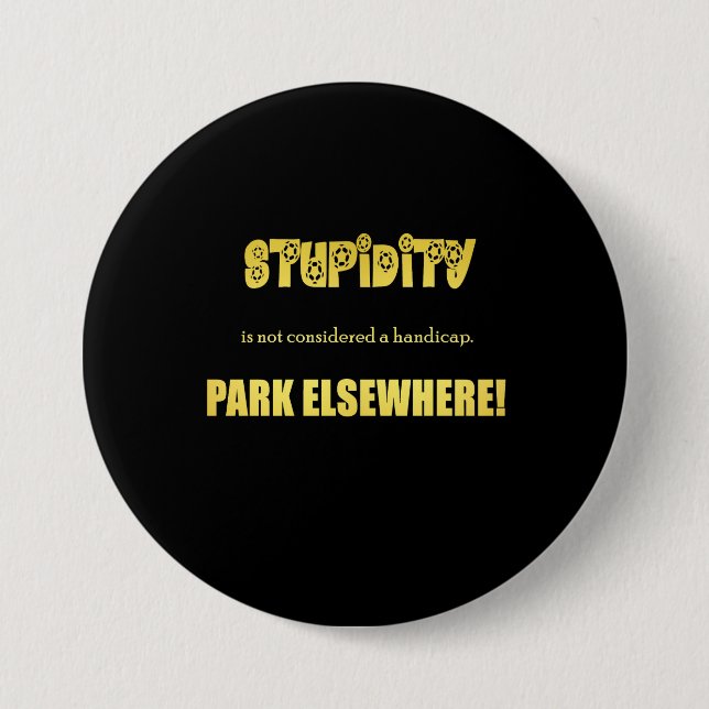 Funny Handicap Parking Joke Button (Front)
