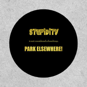 Funny Handicap Parking Joke Patch