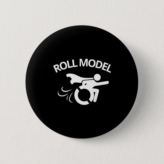 Funny Handicapped Sarcastic Wheelchair  Button (Front)
