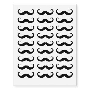 Funny Handlebar Mustache Temporary Tattoos