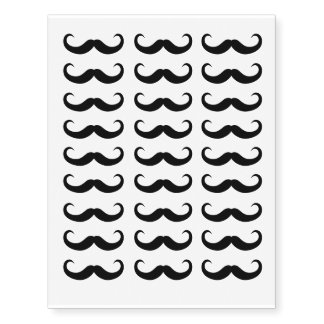 Funny Handlebar Mustache Temporary Tattoos