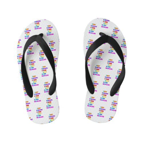 Funny Handsome Strong Daddy Dad Happy Fathers Day Kids Flip Flops