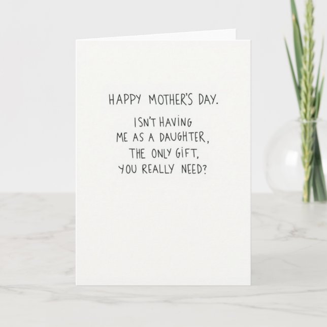 Funny Handwritten Message Card (Front)