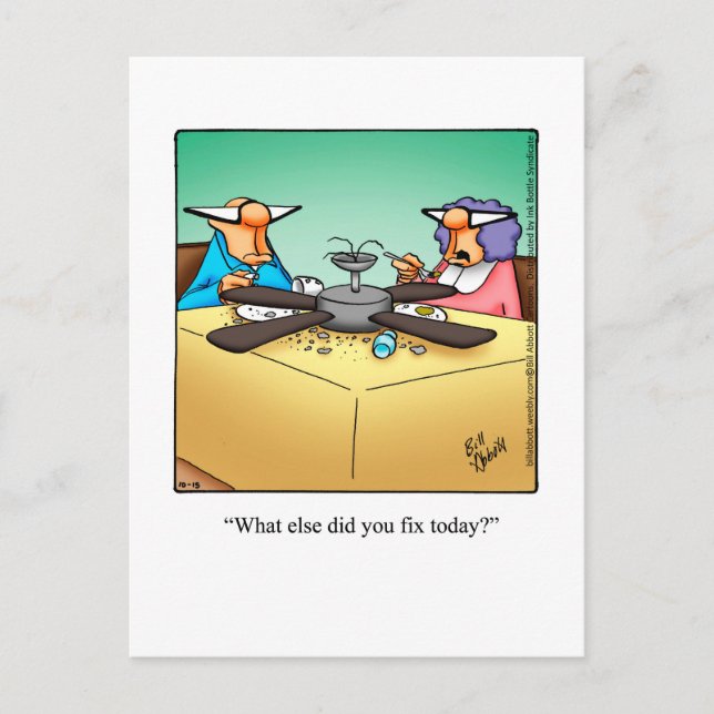Funny Handyman Business Announcement Postcard (Front)