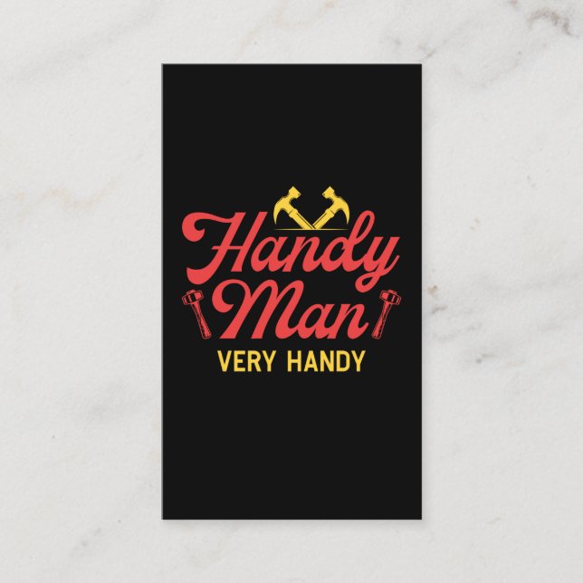 Funny Handyman Craftsman Joke Business Card (Front)
