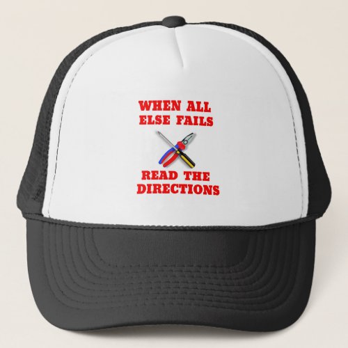 Funny Handyman Directions Cap Hat