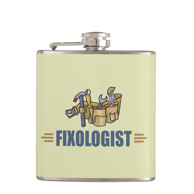 Funny Handyman Flask (Front)