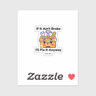 Funny Handyman Tool Box Dad Joke Personalized Sticker