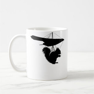 Funny Hang Glider Squirrel Hang Gliding Squirrel Coffee Mug
