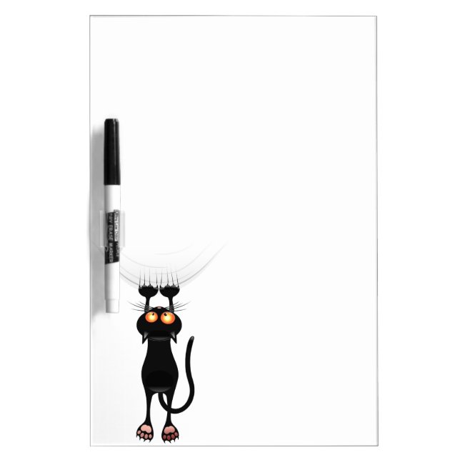 Funny Hang On Cat Dry-Erase Board (Front)