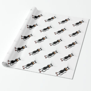 Funny Hang On Cat Wrapping Paper