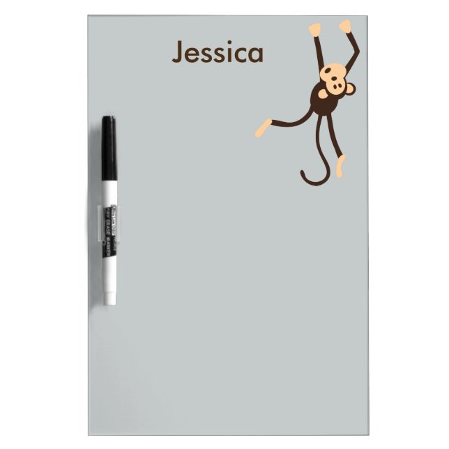 Funny Hanging Monkey Dry-Erase Board (Front)