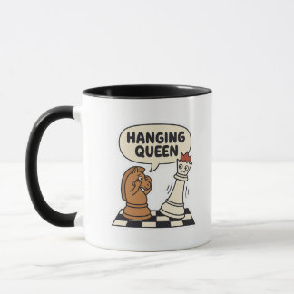 Funny Hanging Queen Chess Blunder Coffee Mug