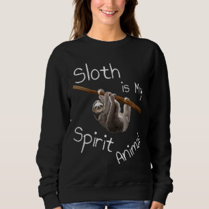 Funny Hanging Sloth Drawing Cute For Girls Sloth Sweatshirt