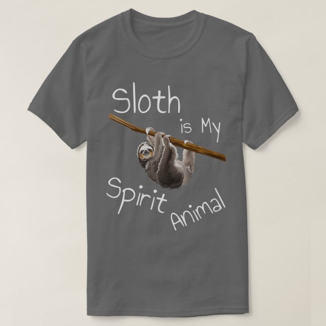 Funny Hanging Sloth Drawing Cute Gift For Girls Sl T-Shirt (Design Front)