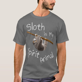 Funny Hanging Sloth Drawing Cute Gift For Girls Sl T-Shirt