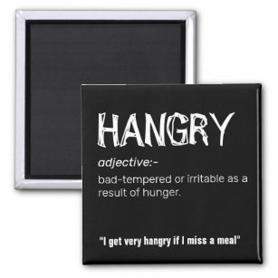 Funny Hangry   Adult Food Humour Magnet