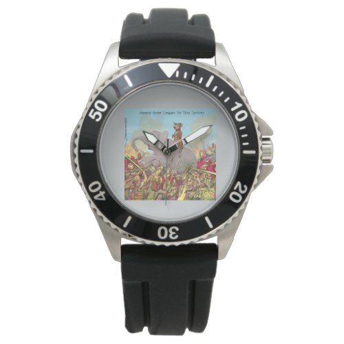 Funny Hannibal Barca And Elephant Mens RubberWatch Watch