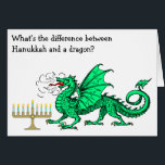 Funny Hanukkah Card<br><div class="desc">This card celebrates Hanukkah with a funny Hanukkah riddle! It's not available anywhere but here on Eric's Fun Factory at Zazzle.</div>