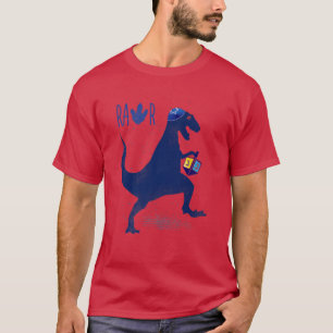 Funny Hanukkah  Dinosaur Dreidel Dino Menorah Gift T-Shirt