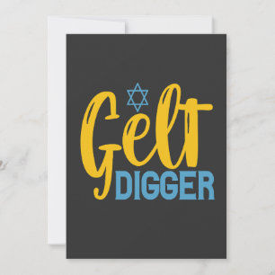 Funny Hanukkah Gelt Jewish Holiday Humor Invitation