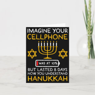 Funny Hanukkah Imagine Your Cellphone Chanukah Jew Card