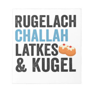 Funny Hanukkah Jewish Food Lover Holiday Humor Notepad