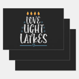 Funny Hanukkah Latke Jewish Cook Holiday Humor Wrapping Paper Sheets