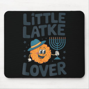 Funny Hanukkah Little Latke Jewish Family Kids Mat Mouse Pad