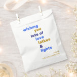 Funny Hanukkah Love Latkes Lights Blue Custom Favor Bag<br><div class="desc">Funny Hanukkah Love Latkes Lights Blue Custom Favor Bag</div>