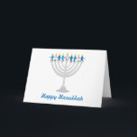 Funny Hanukkah menorah and candles Card<br><div class="desc">Funny Hanukkah illustration,  Cute candles characters sitting on Hanukkah menorah</div>