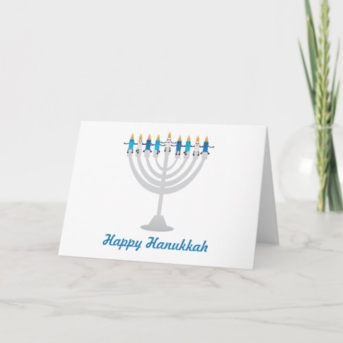 Funny Hanukkah menorah and candles Card