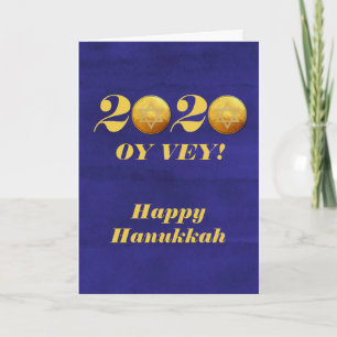 Funny Hanukkah Oy Vey 2020 Gelt Coin Holiday Card