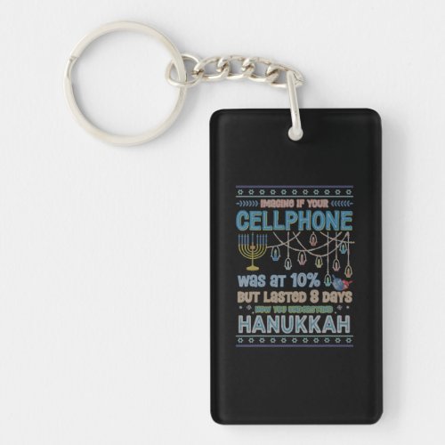 Funny Hanukkah Quotes Saying Cellphone Baterry Keychain