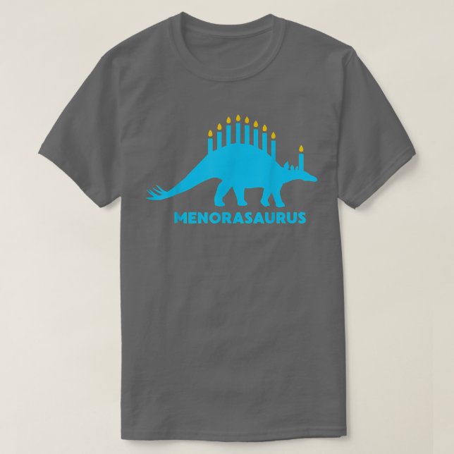 Funny Hanukkah Shirt Dinosaur Stegosaurus Dino Men (Design Front)