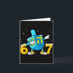 Funny Hanukkah Six Seven Chanukah Dreidel Dabbing Card<br><div class="desc">Funny Hanukkah Six Seven Chanukah Dreidel Dabbing 67 Meme</div>