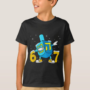 Funny Hanukkah Six Seven Chanukah Dreidel Dabbing  T-Shirt
