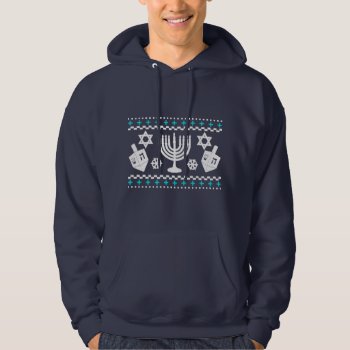 Funny Hanukkah Ugly Holiday Sweater by RobotFace at Zazzle