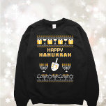Funny  Hanukkah Ugly Sweater Sweatshirt<br><div class="desc">We've got your back this Christmas with a cute Hanukkah ugly sweater style sweatshirt that' s perfect for you and your friends as you party this holiday season. This fun Christmas shirt is a funny, festive way to toast the season with a laugh. Design has a Jewish symbols and the...</div>