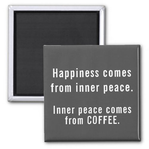 Funny Happiness Coffee Definition  Magnet