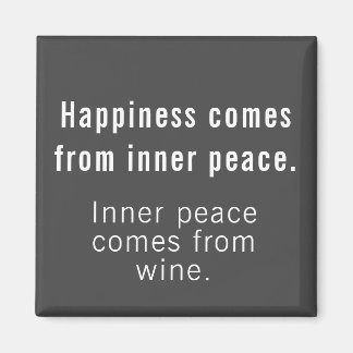 Funny Happiness Definition Gray and White Magnet