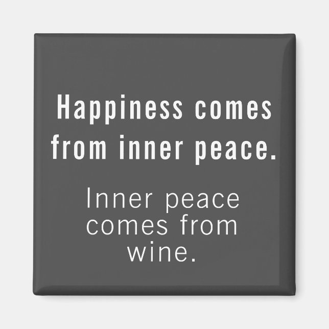 Funny Happiness Definition Gray and White Magnet (Front)