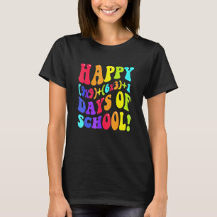 Funny Happy 100 Days Of School Math Formula 100th T-Shirt