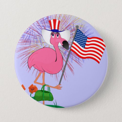 Funny Happy 4th of July Button