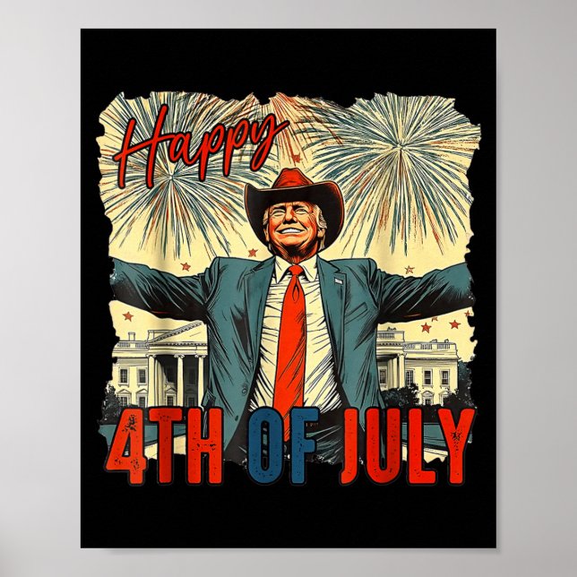 Funny Happy 4th of July Independence Day Poster (Front)